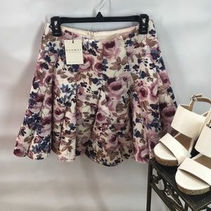 Lauren Conrad Runway Collection Floral Scuba Skirt