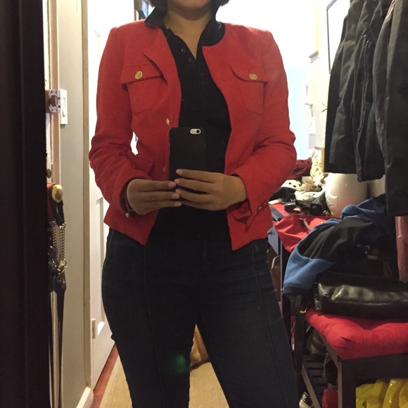 Coral color blazer - Picture 4 of 4