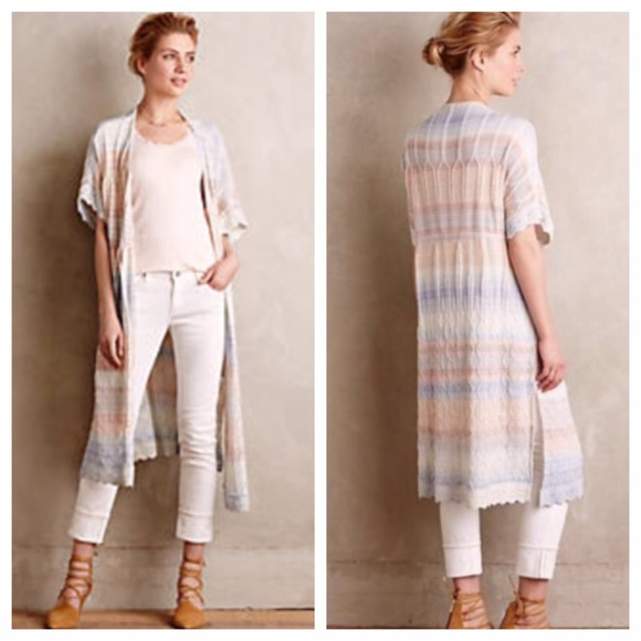 Anthropologie Sweaters - {Anthropologie} Ombré Striped Duster
