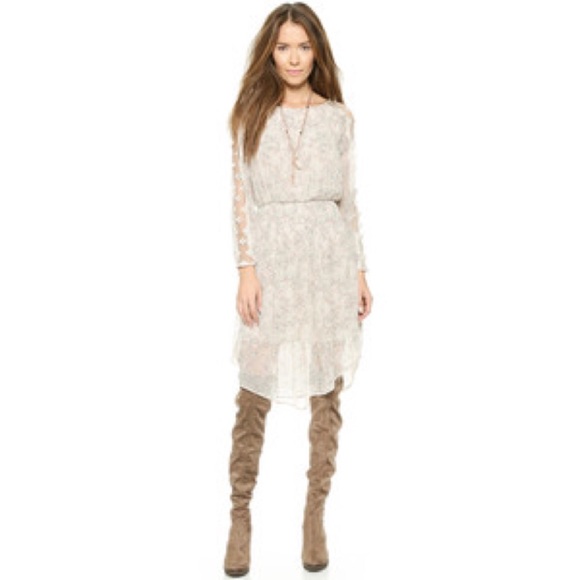 Free People Charlotte Floral Dress Alabaster Combo