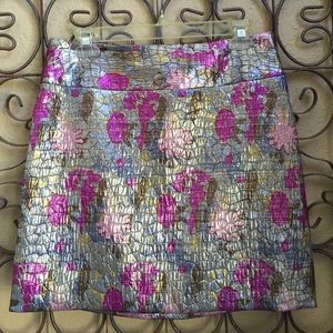 Marc Jacobs Metallic Floral Skirt