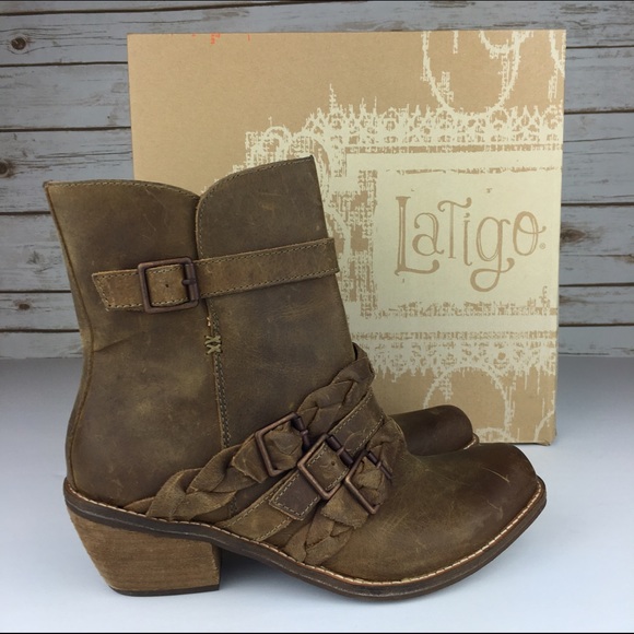 Latigo Shoes - [Latigo] Paz Bootie Boho Braid Western Chic Boots