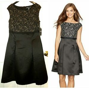 New w Tags American Living Lace & Satin Dress