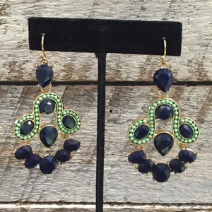 🔹 Statement Navy Earrings 🔹