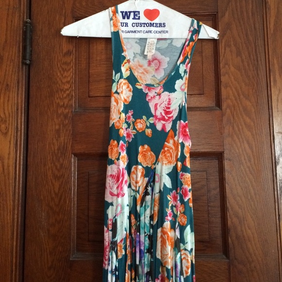 Twirly spring dress, very light, colorful.
