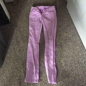 Purple skinny jeans