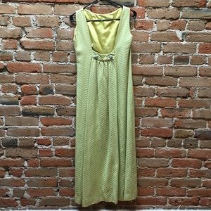 Light lime 1960's cocktail dress