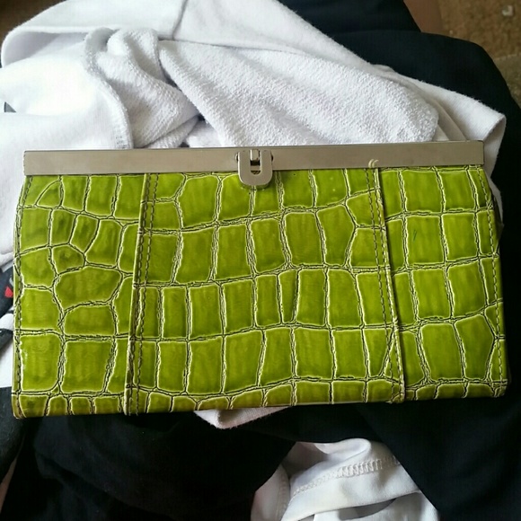 Green Croc Wallet