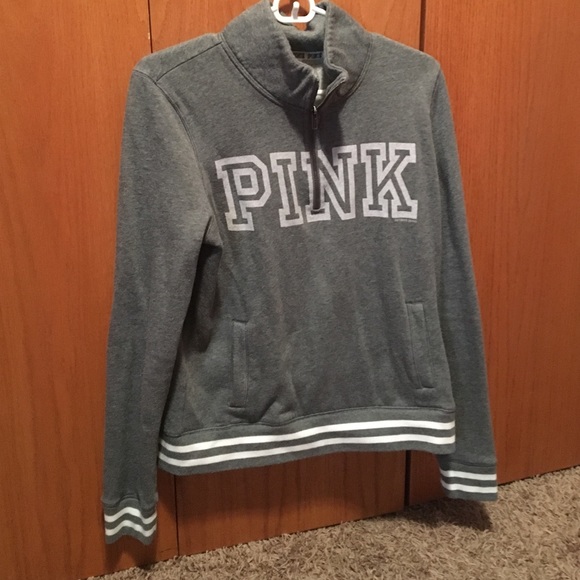 Victoria Secret grey quarter zip sweatshirt