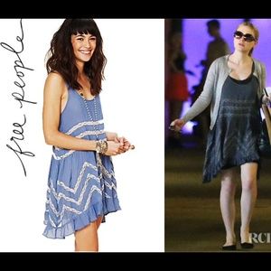 Free People Voile and lace Trapeze Slip