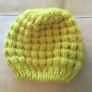 Chartreuse beanie