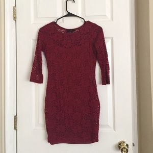 Red/Burgundy Lace dress