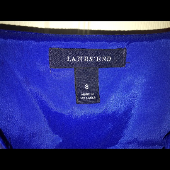 SOLD.  LANDS' END Dress. Scoop neck. Front pockets - Picture 4 of 4