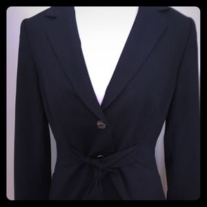 Ladies Navy Pinstripe Suit
