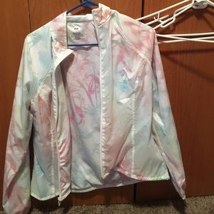 Multi-colored light rain jacket