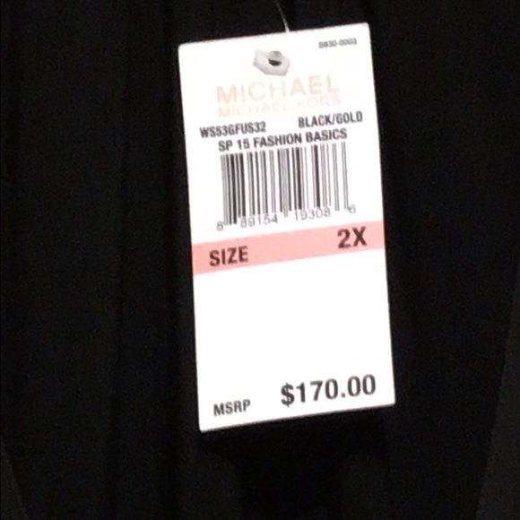 HOST PICK MICHAEL Michael Kors Black Jumpsuit, 2X - Picture 3 of 4