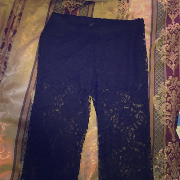 Long black cover up pants w/ attached shorts