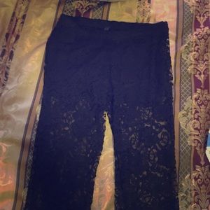 Long black cover up pants w/ attached shorts