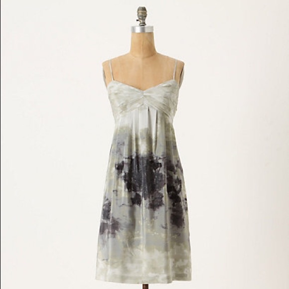 Anthropologie Charcoal Terrace Fei Dress