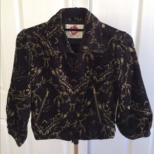 Free people brocade motorcycle jacket