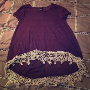 Lace High Low shirt