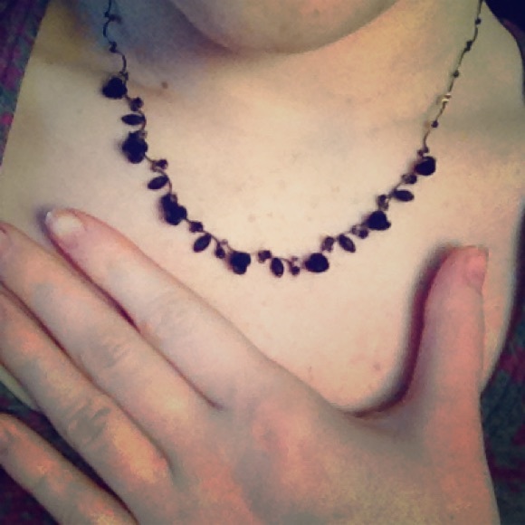 Black rose necklace from Icing