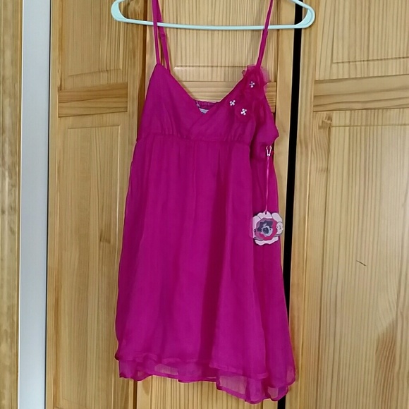 Forever 21 long flowy tank flowers with beading