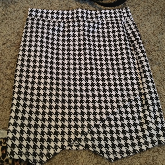 Black and white, checkered skirt
