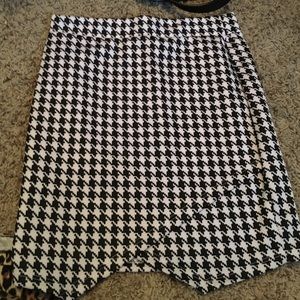 Black and white, checkered skirt