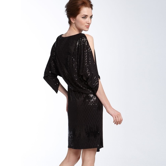 david meister black cocktail dress