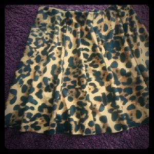 Zara Leopard Print Skirt