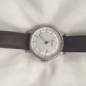 Leather Strap Fossil Watch - Gently Used