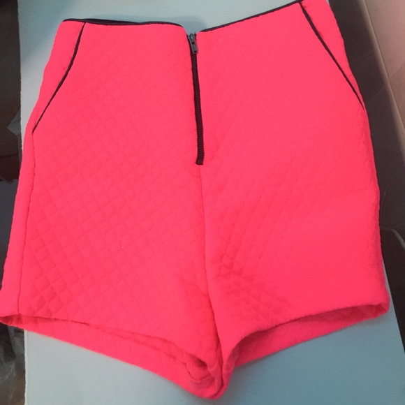Hot Pink High Waist Shorts