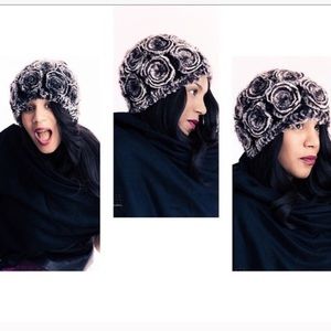 Bundled Tube Top Romper and Rosette Fur Hat