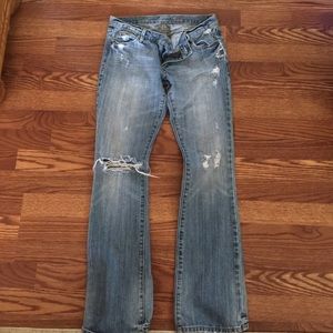 Abercrombie and Fitch Distressed Boot cut Jeans