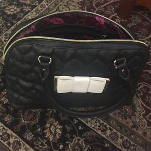Betsey Johnson black heart purse
