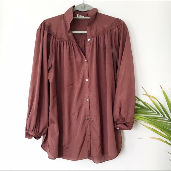Maroon tunic blouse
