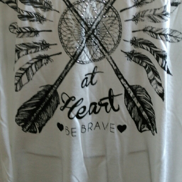 Wild At Heart Be Brave White Racerback Tank?? - Picture 2 of 4