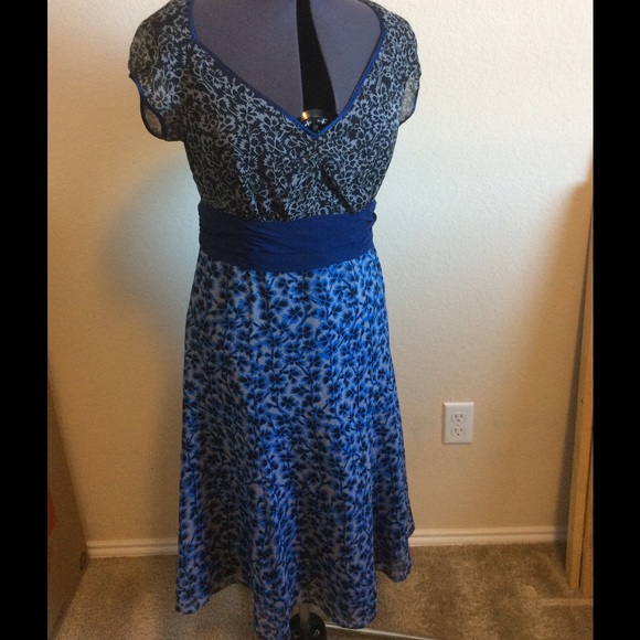 Anthropologie brand Viola blue silk dress, 6