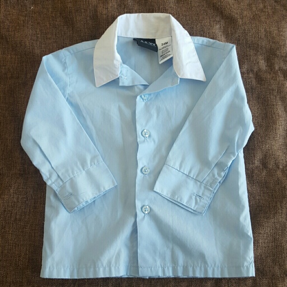 Baby blue boys dress shirt NWOT