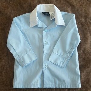 Baby blue boys dress shirt NWOT