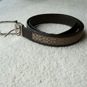 Mens brown Coach belt