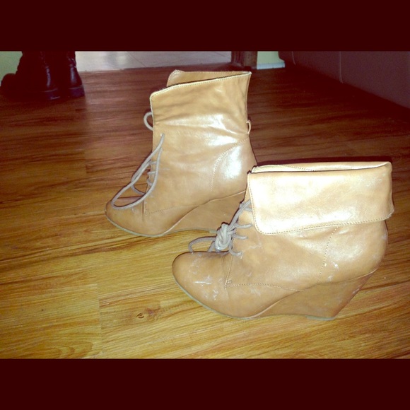 Tan booties