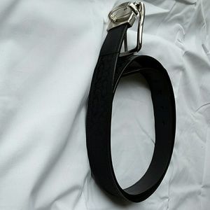 Mens black Coach belt