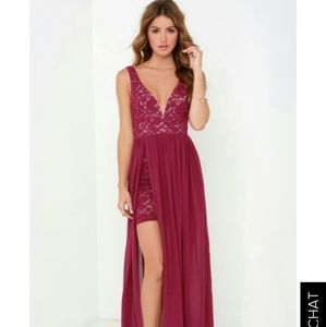 Berry Red Maxi Dress (formal) ON HOLD