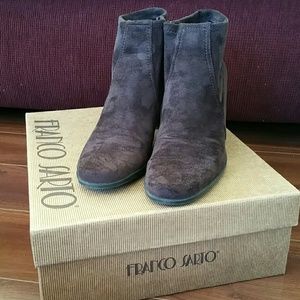 Franco Sarto Figaro Suede Ankle Boot.