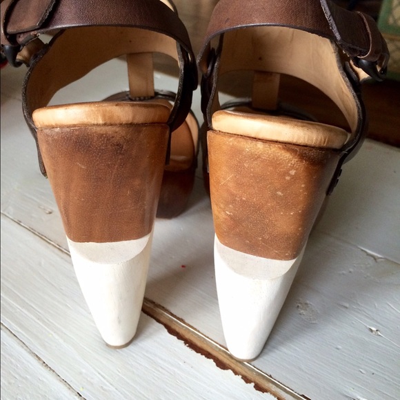 All Saints Boho Rosalina wooden platform sandals - Picture 3 of 4