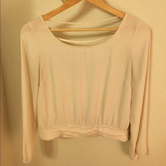 Open Back Long Sleeved Blouse