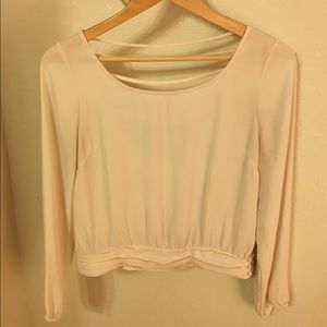 Open Back Long Sleeved Blouse