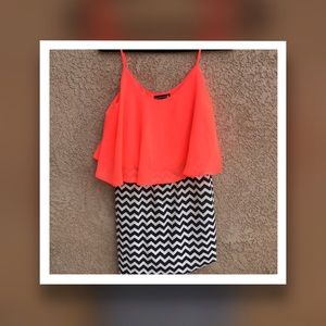 Last price drop. Off site WED! Chevron print dress